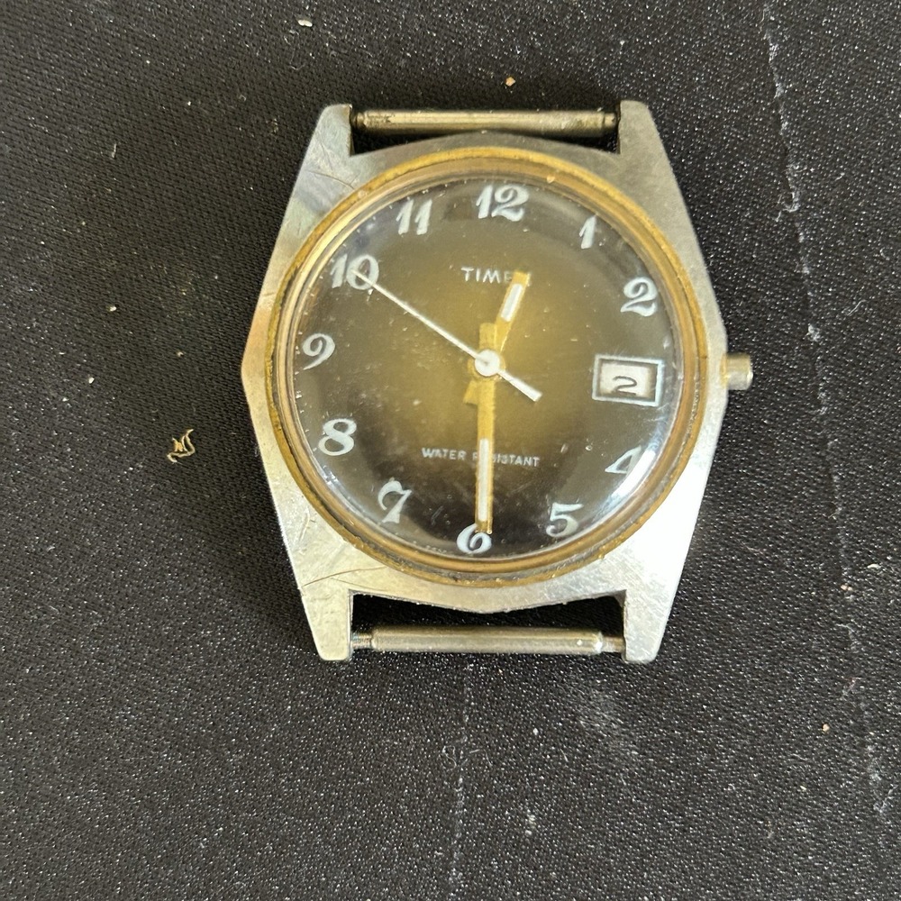 Timex Black Dial Gold Accents Men's Watch Case